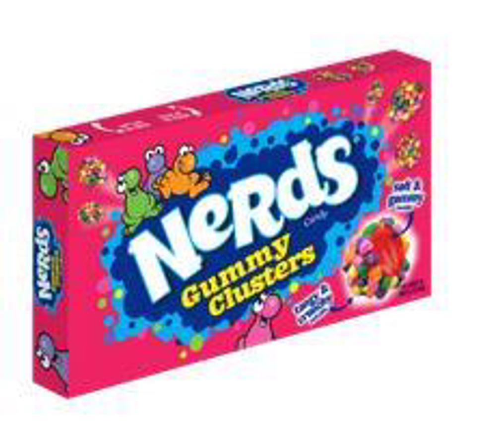 Nerds Gummy Clusters Theater Box  3oz D-Tray  1/12ct