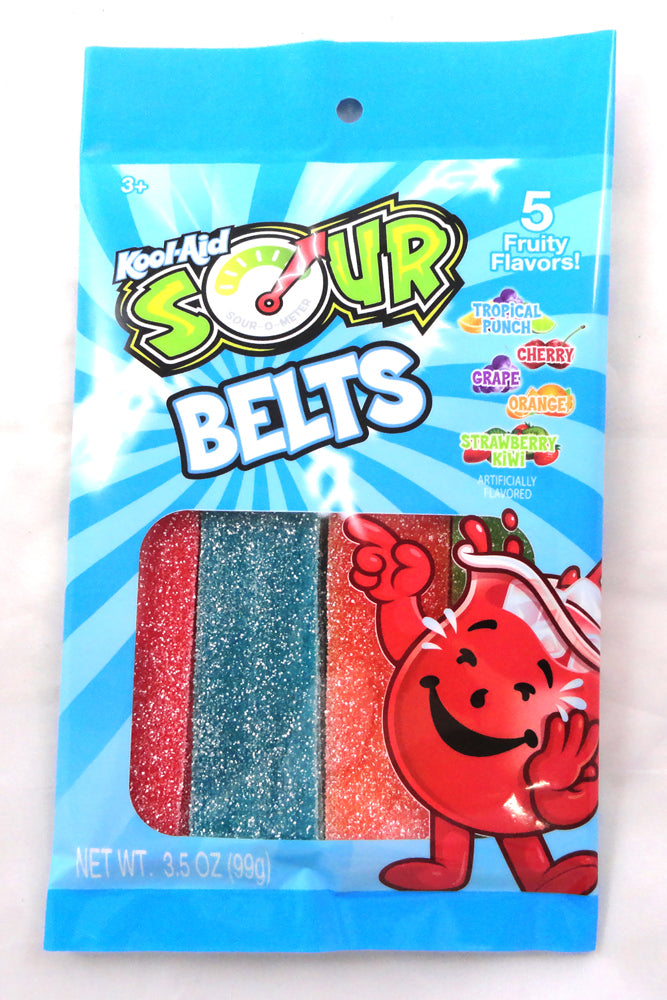 Kool-Aid Sour Belts Bag 3.5oz 4/12ct