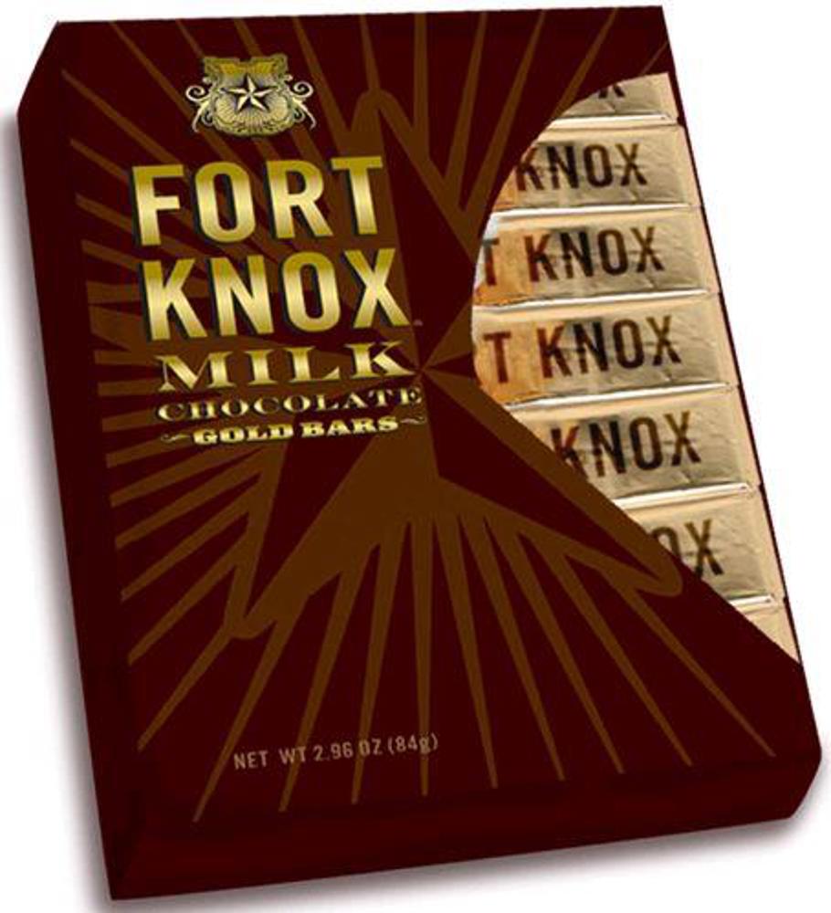 Fort Knox Chocolates Mini Gold Bars Milk 3/12ct 2.96oz