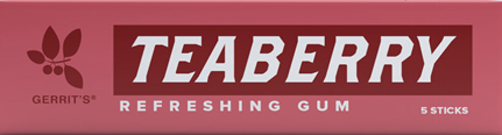 Teaberry Gum  5 Stick Single Facing Display 24/20ct