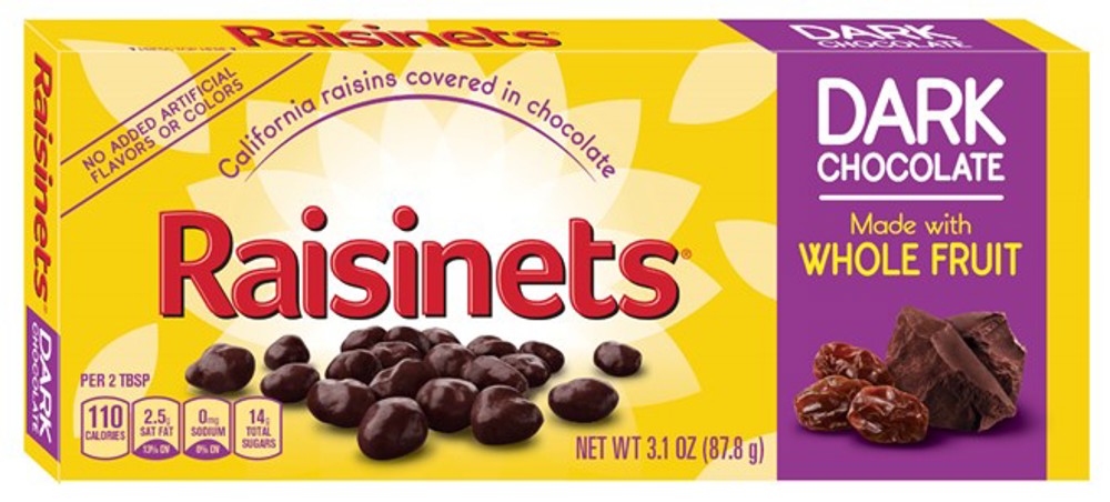 Nestle Video Box Chocolate Raisinets Dark 15ct 3.1oz