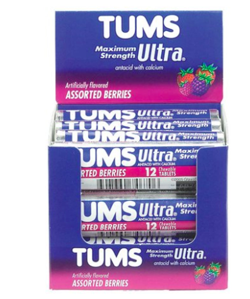 Tums Ultra Assorted Berries Roll 12pcs  24/12ct