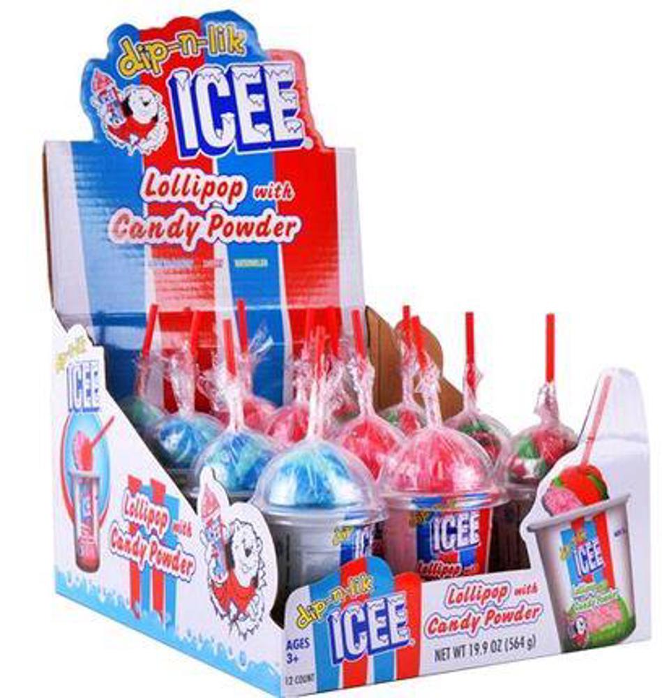 Koko's Icee Dip-n-lik Lollipop with Candy Powder 8/12ct 1.66oz