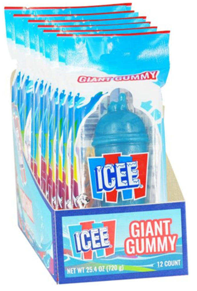 Icee Giant Gummy 2.1oz  display Box  8/12ct