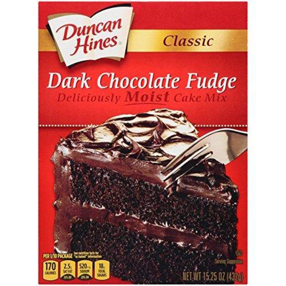 Duncan Hines Classic Dk Choc Fudge Cake  Mix 15.25oz  1/12ct