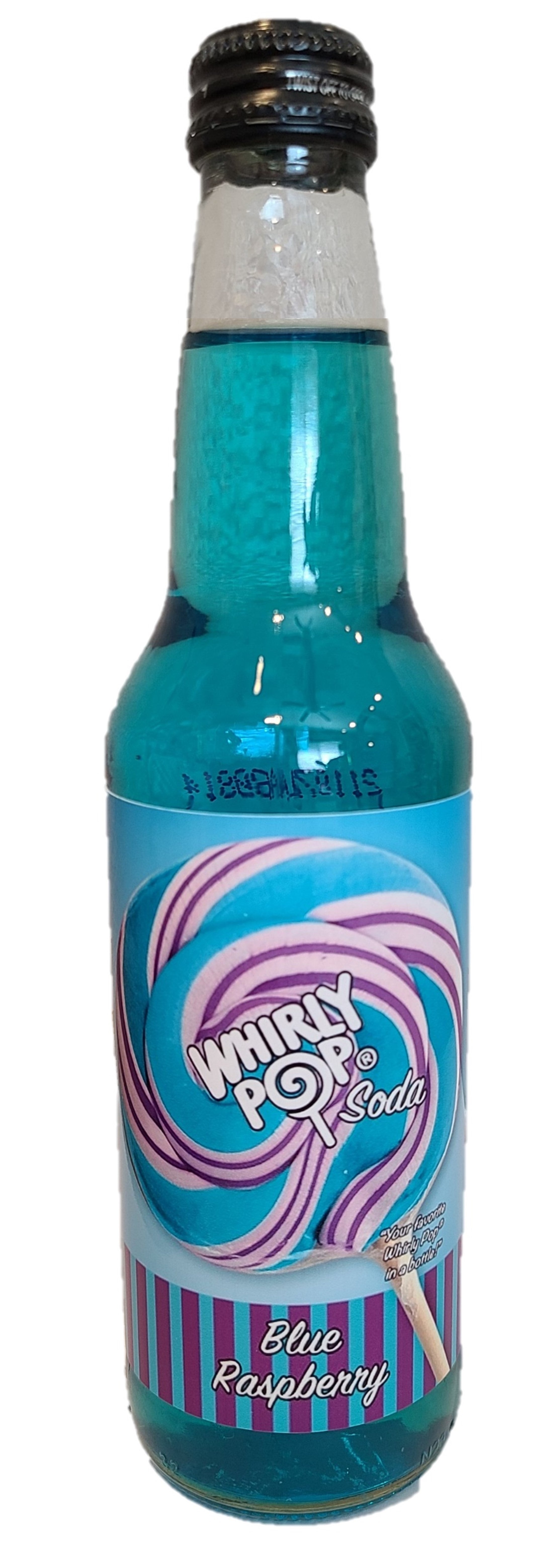 A&B Whirly Pop Soda Blue Raspberry 12oz 1/24ct