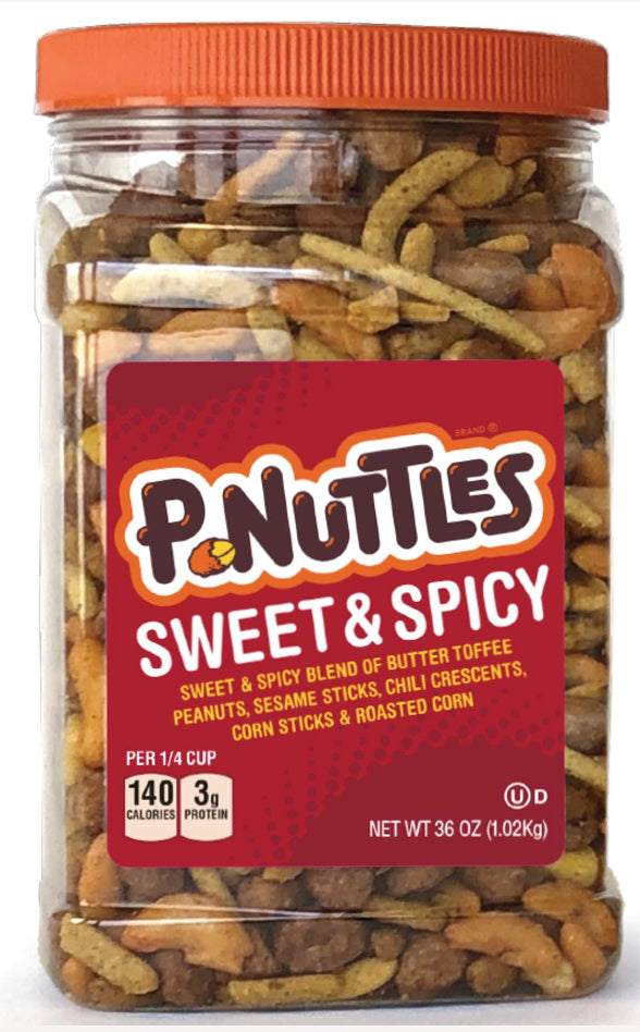 A&B P-Nuttles Sweet & Spicy Cajun Mix 36oz Jar 1/6ct