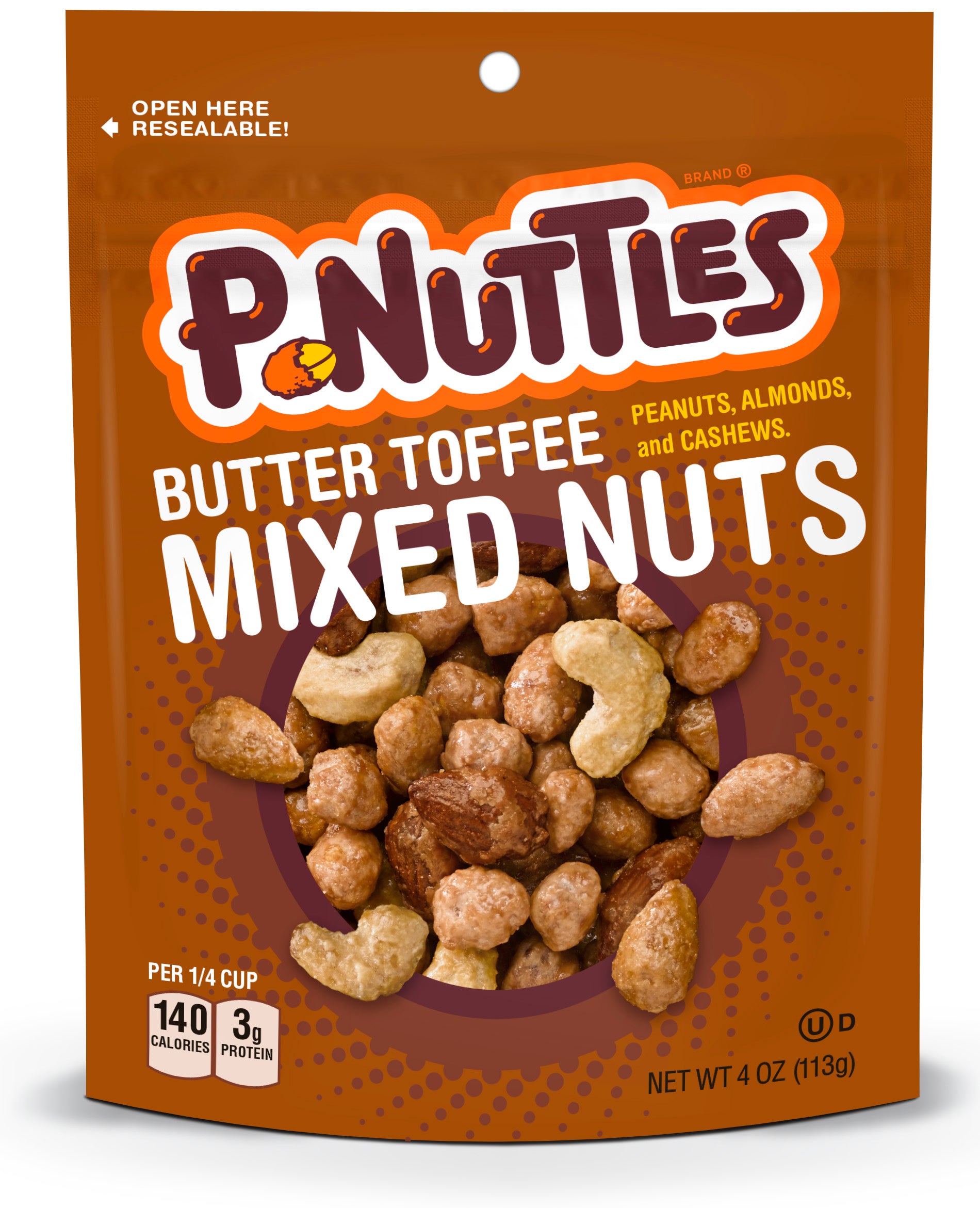 A&B P-Nuttles Mixed Nuts 4oz 6/10ct