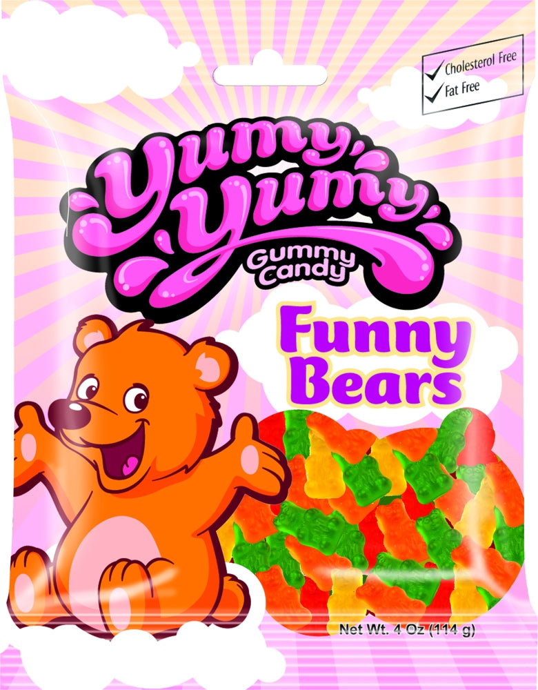 Kervan Yumy Yumy Peg Bags Funny Bears 12ct 4oz