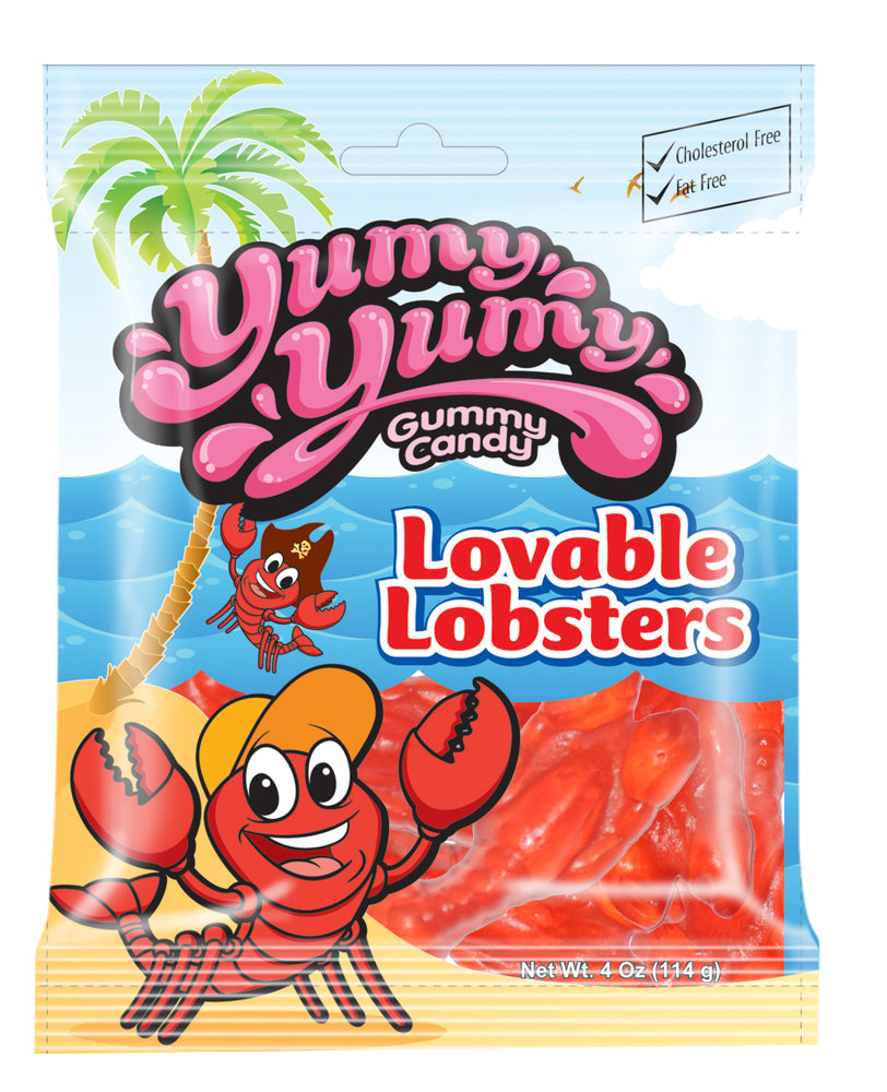 Kervan Yumy Yumy Peg Bags Lovable Lobster 12ct 4oz