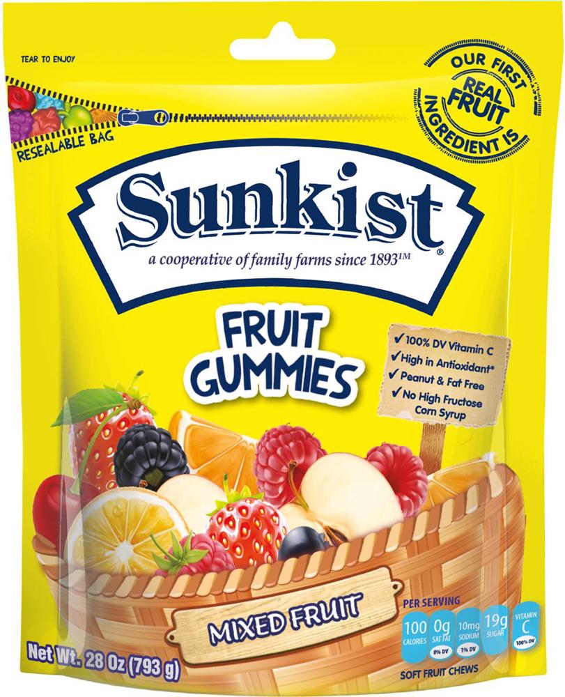 Kervan Sunkist Gusset Bag Mixed Fruit 6ct 28oz