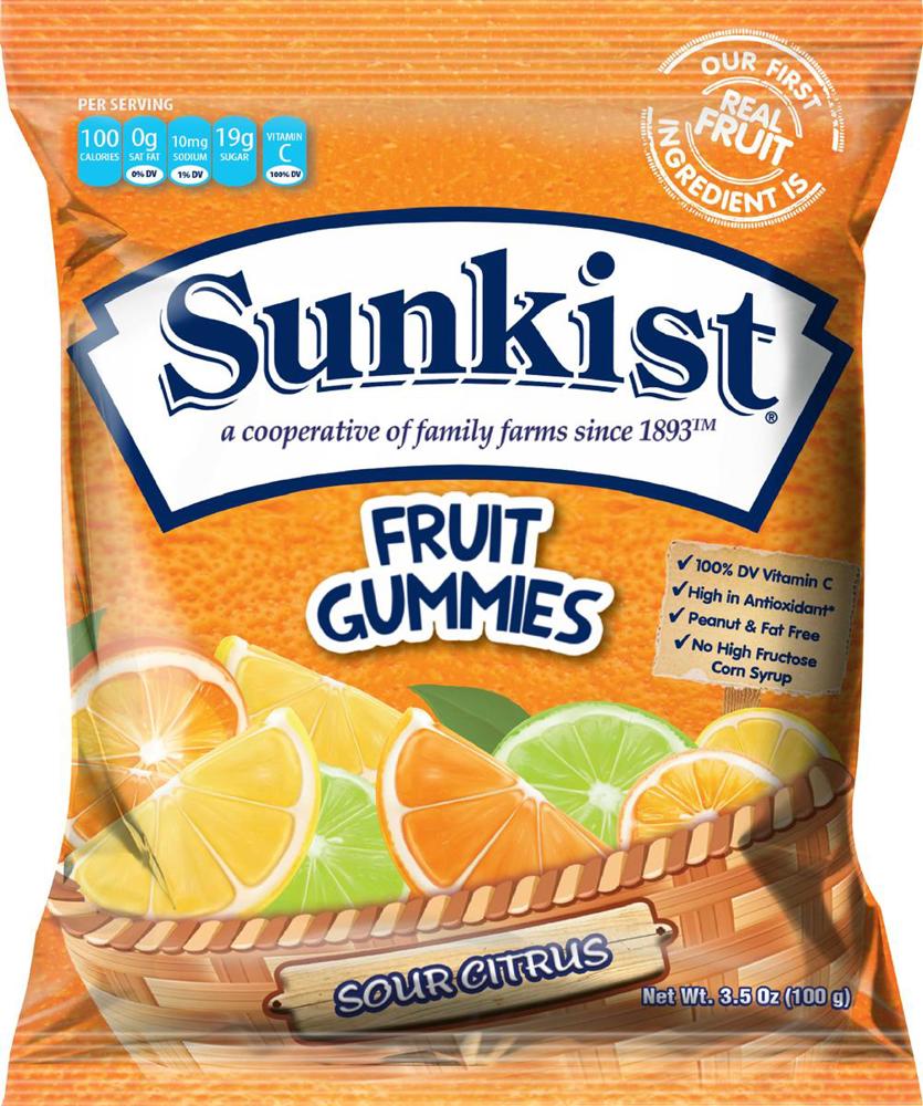 Kervan Sunkist Peg Bag Sour Citrus 12ct 3.5oz