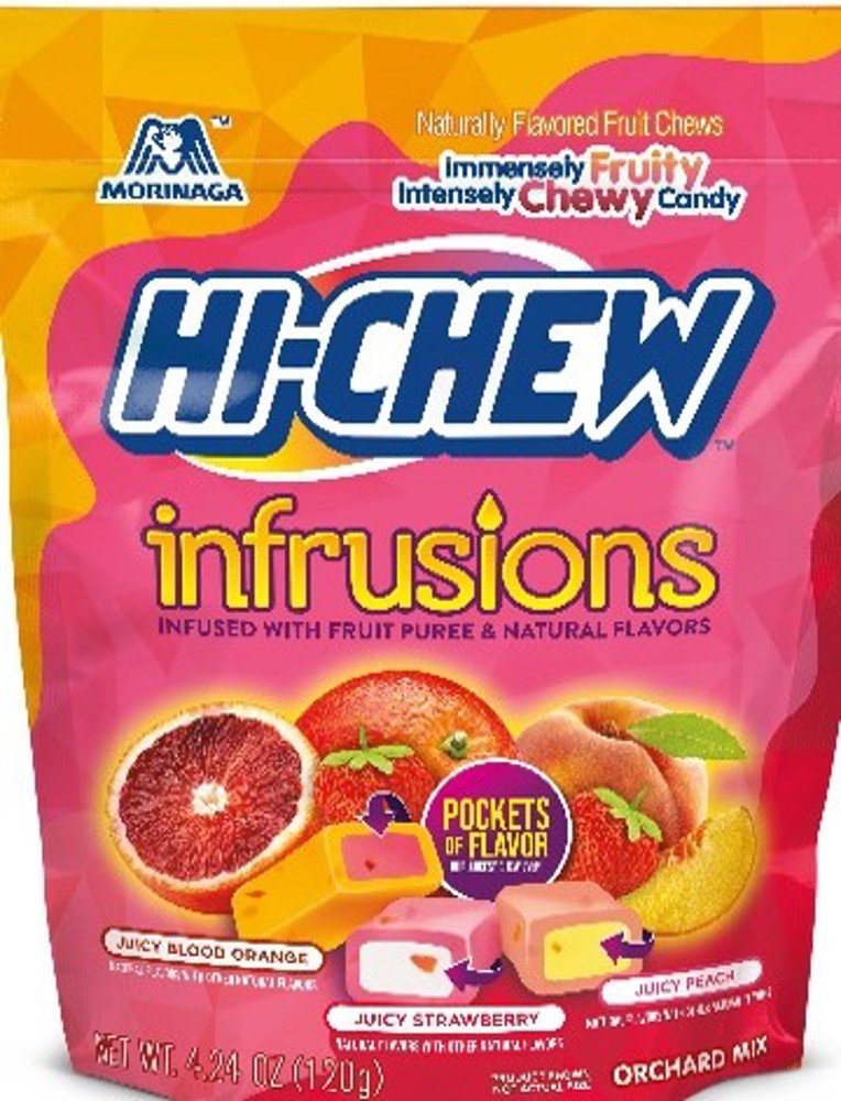 Hi-Chew SUP Infrusions Orchard Mix(Juicy Blood Orange, Straw, Peach) 4.24oz 1/7ct