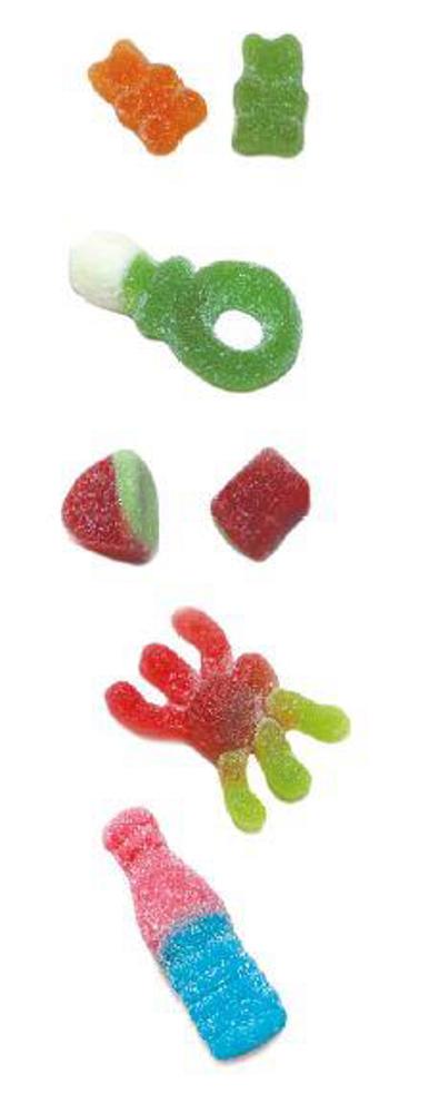 Vidal Bulk Sour Gummi Mix  4.4lb 1/6ct