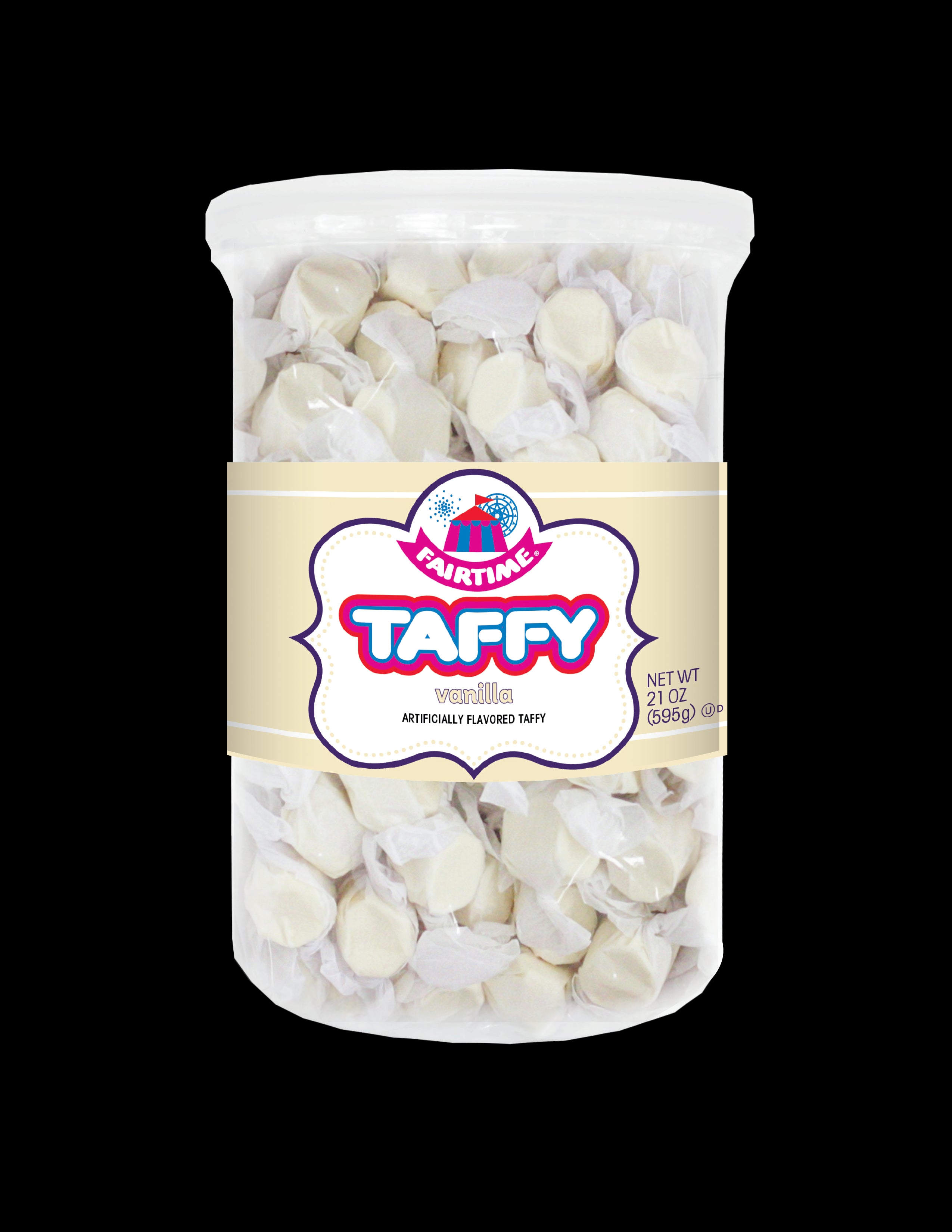 A&B Fairtime Taffy Colors Jar - White 21oz 1/6ct