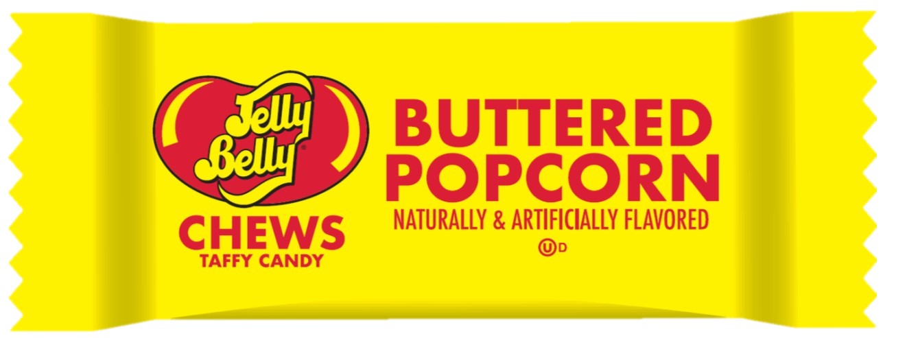 A&B Bulk JELLY BELLY CHEWS BUTTERED POPCORN 3lb 1/5ct