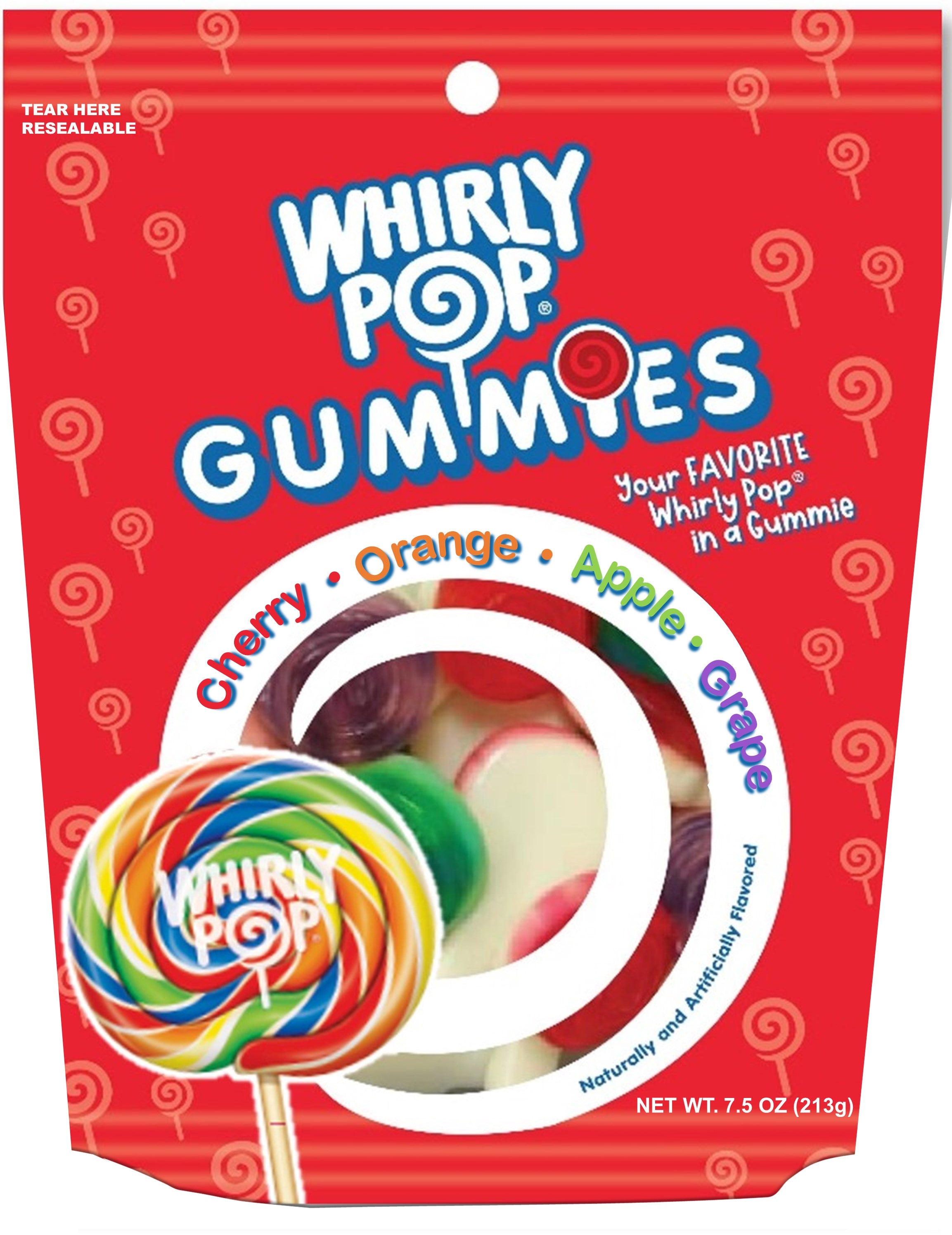 A&B Whirly Pop Gummies Sub 7.5oz 1/12ct