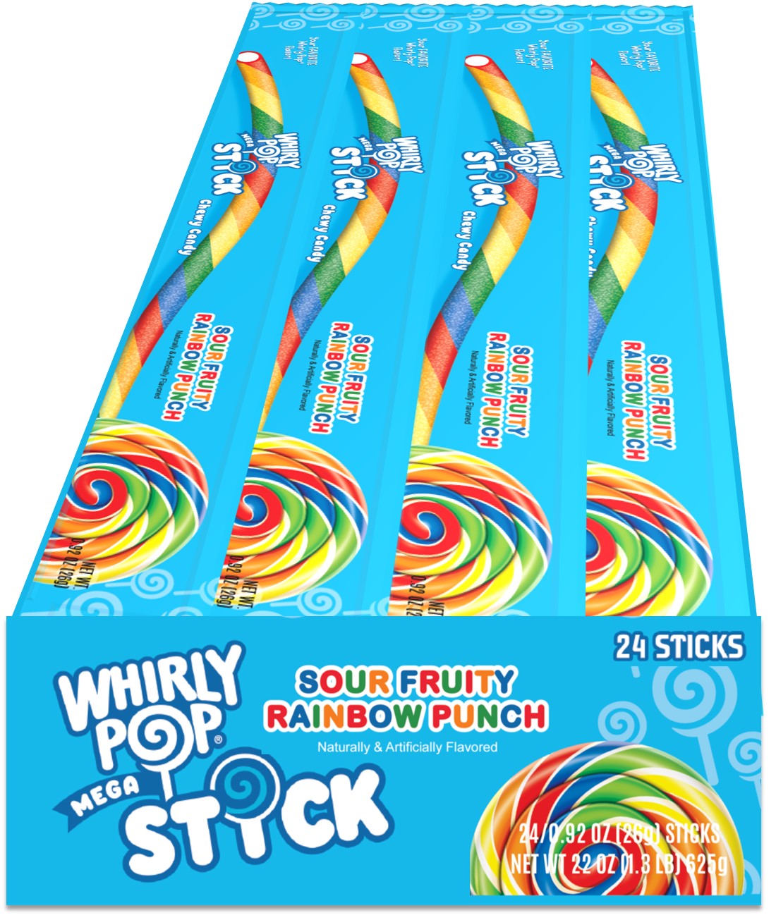 A&B Whirly Pop Mega Stick - Count Good .88oz 6/24ct