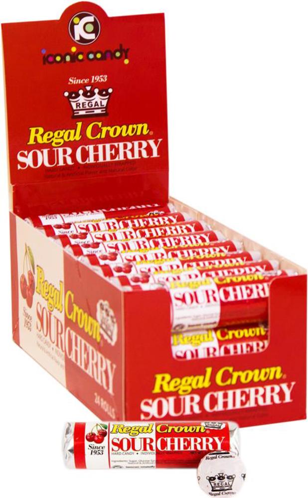 Regal Crown Rolls Sour Cherry 12/24ct 1.01oz