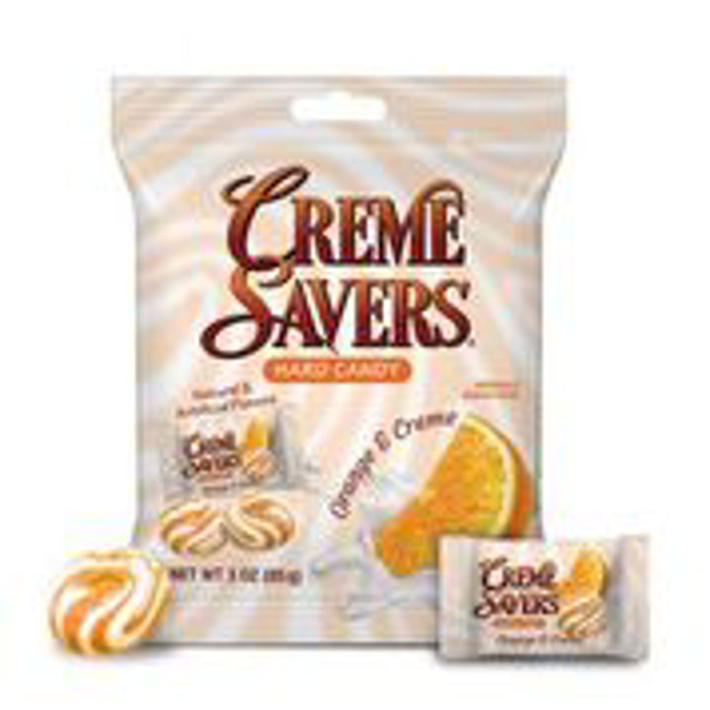 Creme Savers  Bags Orange & Creme 3oz  1/12ct