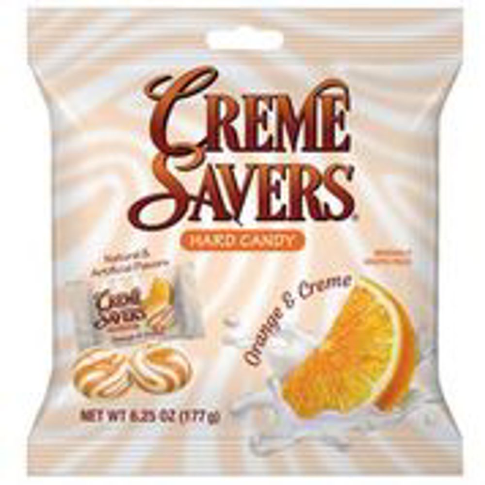 Creme Savers Bags Orange  & Creme  6.25oz 1/12ct