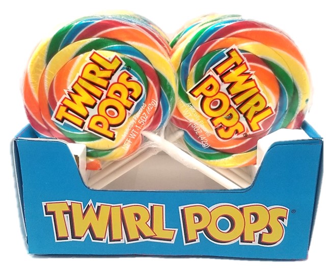 A&B Twirl Pop Rainbow Display 1.5oz 4/12ct