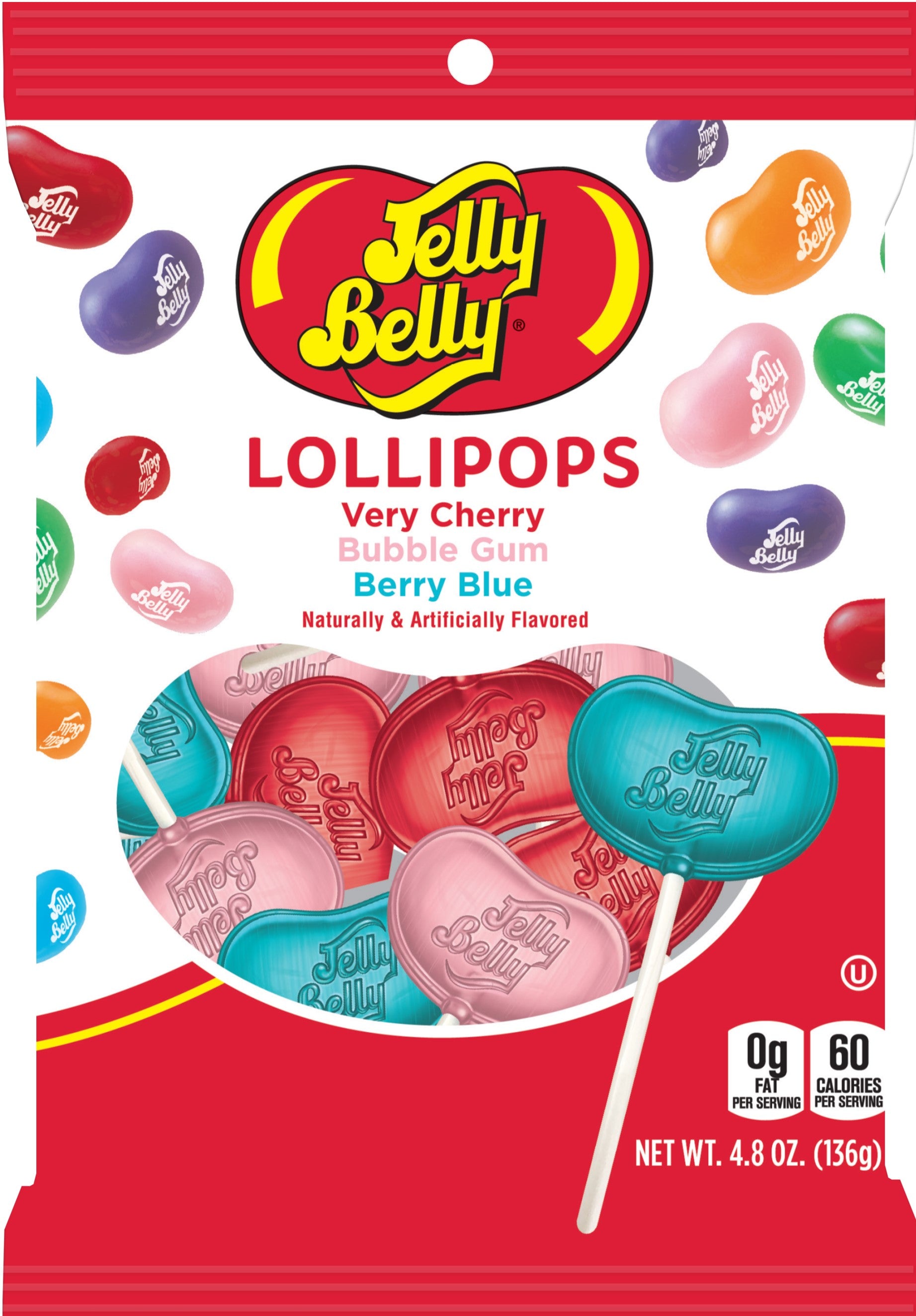 A&B Jelly Belly Pops 4.75oz Peg Bag 1/12ct