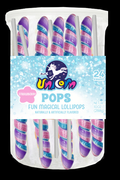 A&B Unicorn Pops 24ct(10oz) Jar 1/6ct