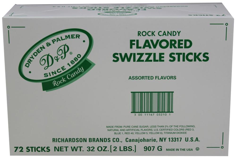 Richardson Rock Candy Stick 5 3/4" Assorted Unwrapped 4/72ct 0.45oz