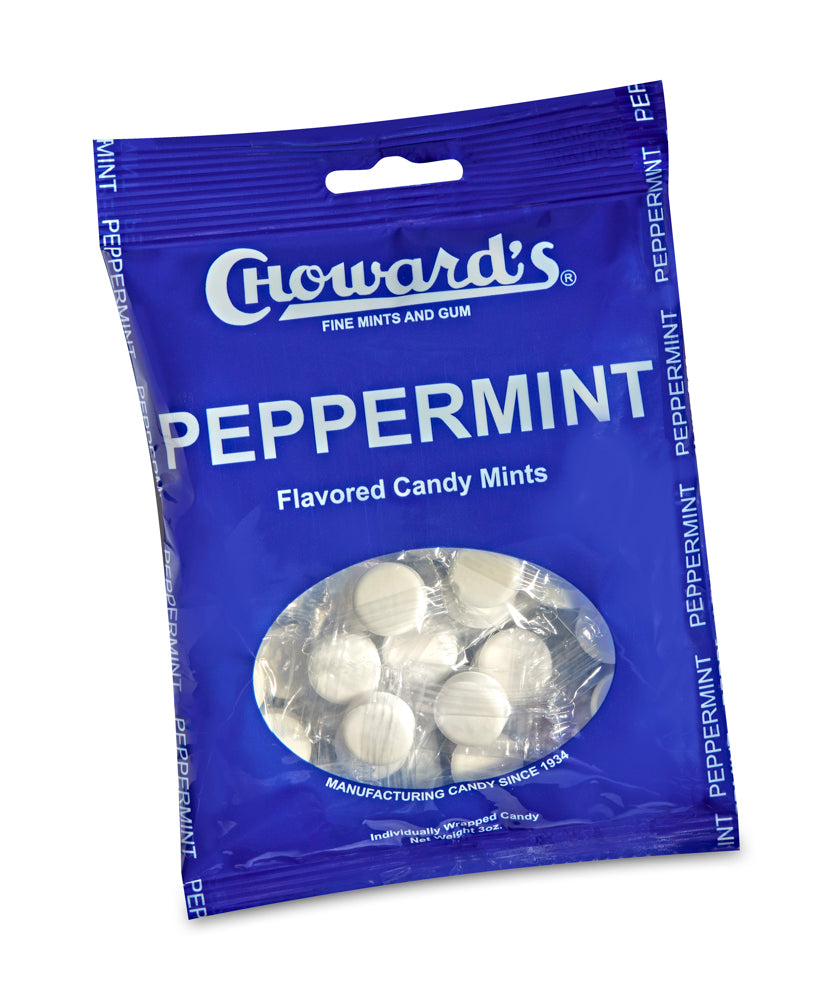 Choward's Mints Peppermint Peg Bag 3oz 1/12ct