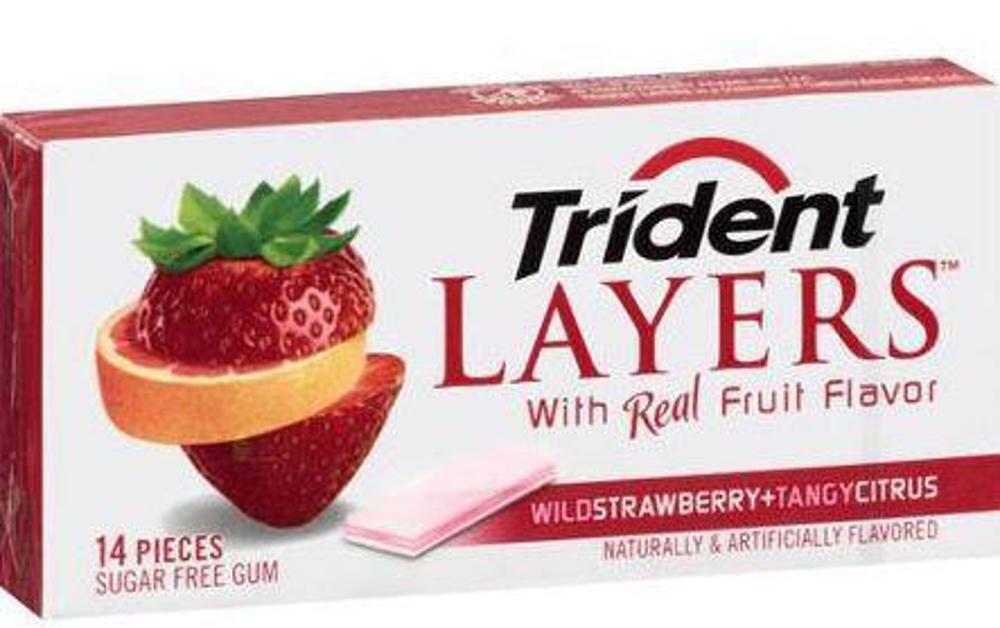 Trident Layers 14pc Wild Strawberry & Tangy Citrus 12/12ct 14Piece(s)