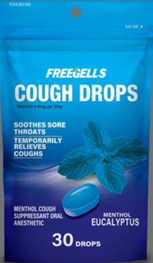 Alberts Freegells Cough Drops 30ct Eucalyptus 3.2oz 1/9ct