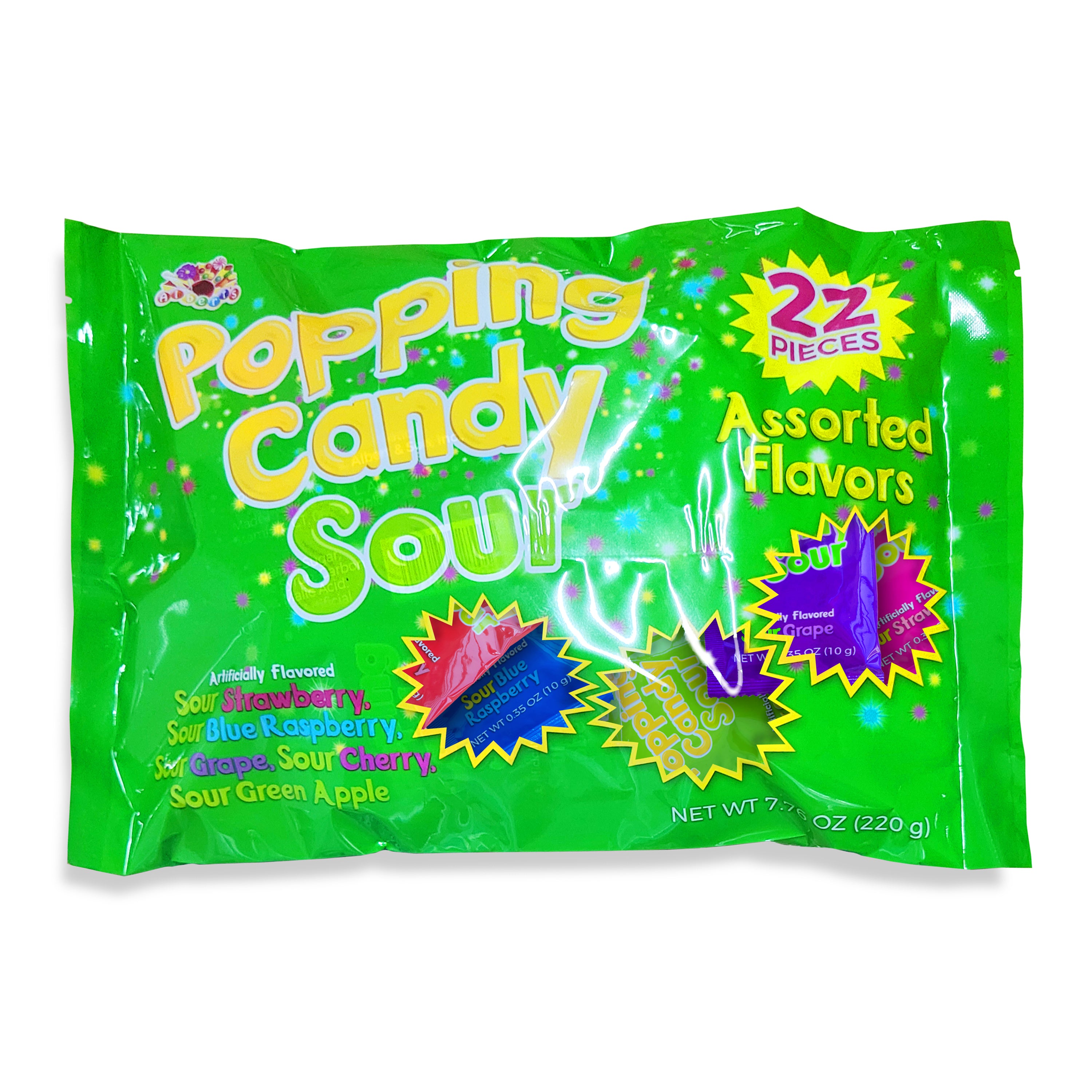 Alberts Popping Candy Sour Assorted 7.76oz(22pc) 1/12ct