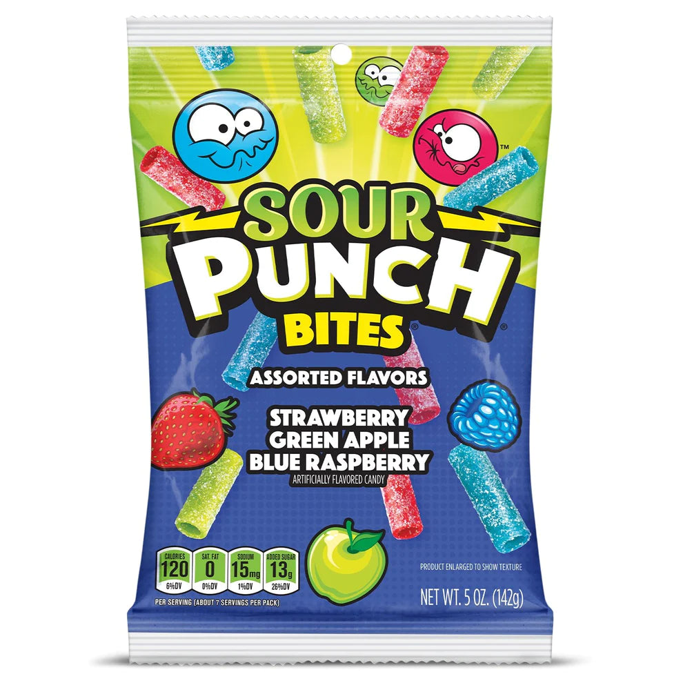 Sour Punch Assorted Bites Peg 5oz 1/12ct