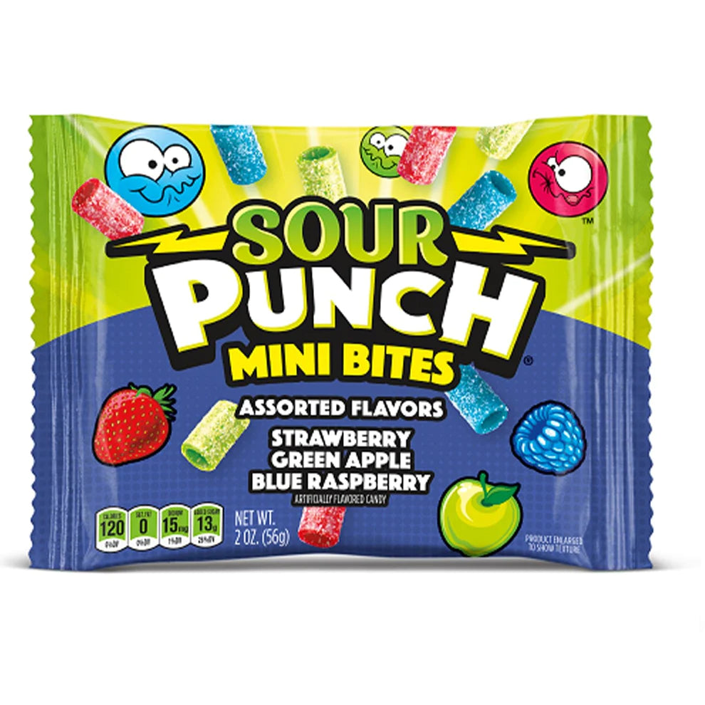 Sour Punch Assorted Mini Bites 2oz 2/18ct