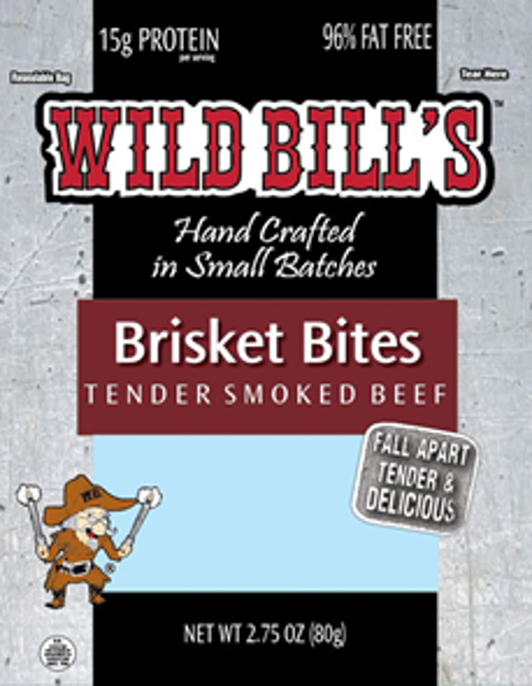 Wild Bill Beef Brisket Bites  2.75 oz 1/8ct