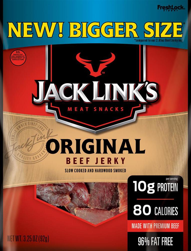 Jack Link's Beef Jerky 3.25 oz Peg Bag Original 8ct 3.25oz