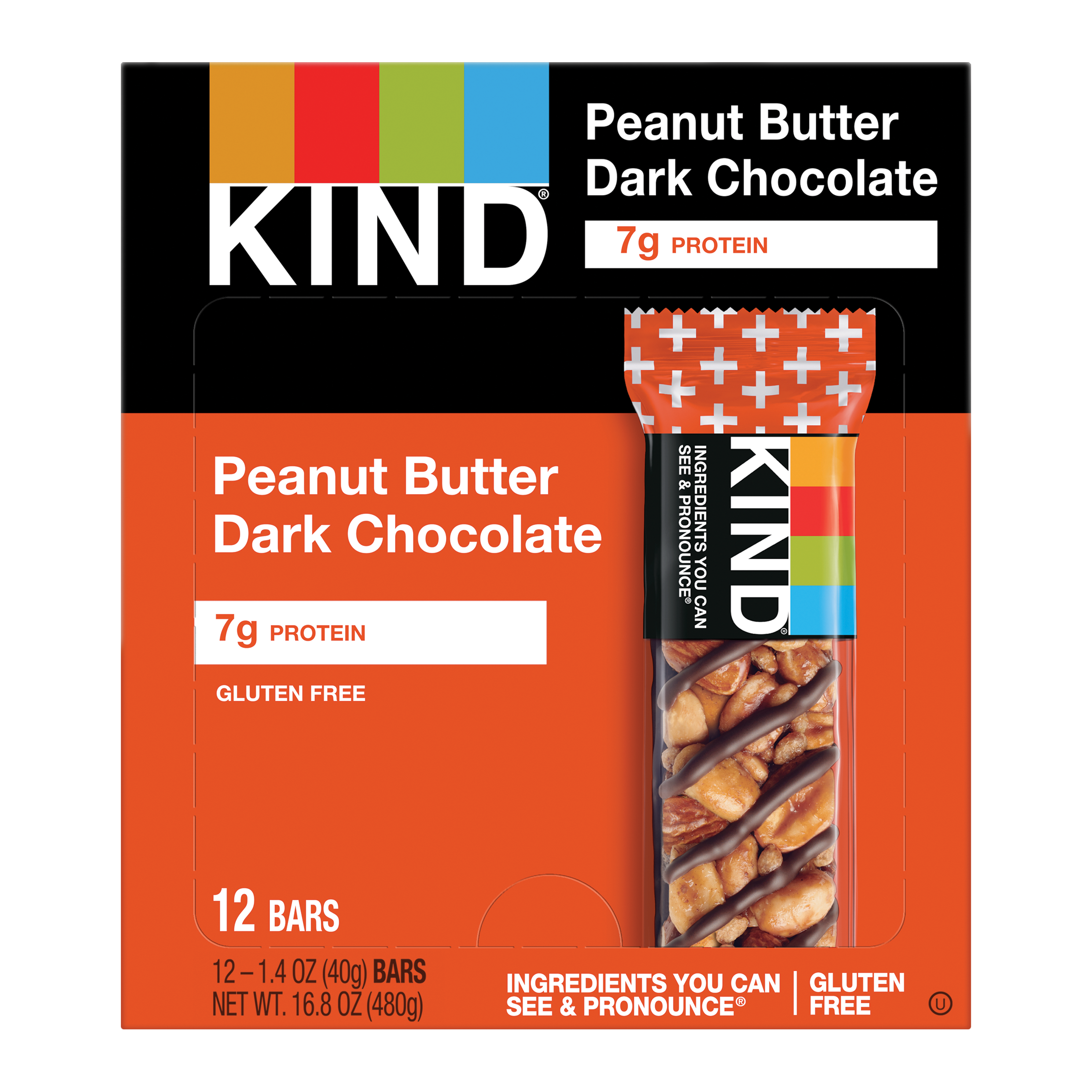 Kind Protein Plus Bars Peanut  Butter Dark Chocolate 6/12ct 1.4oz