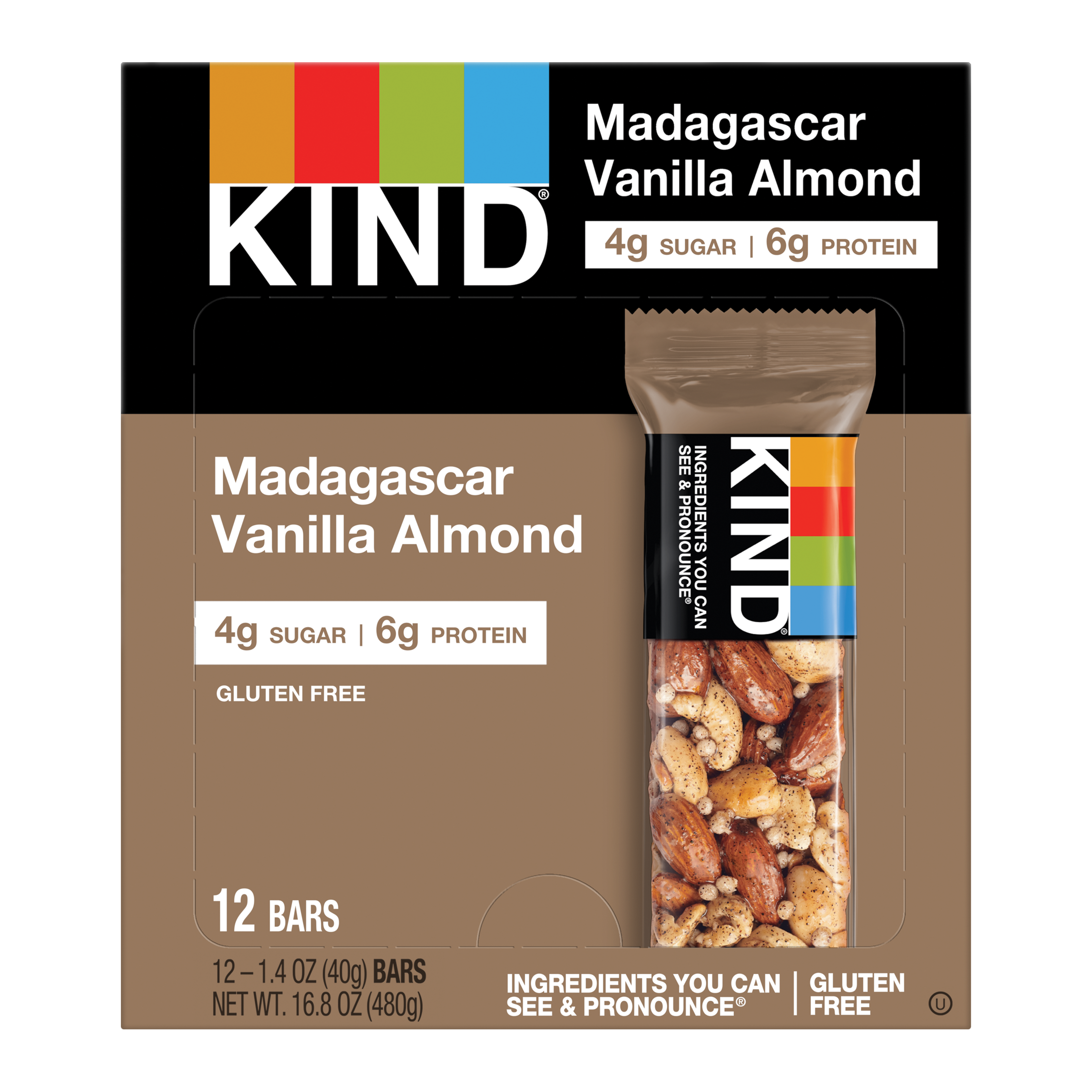 Kind Bar Madagascar Vanilla Almond  1.4oz 6/12ct