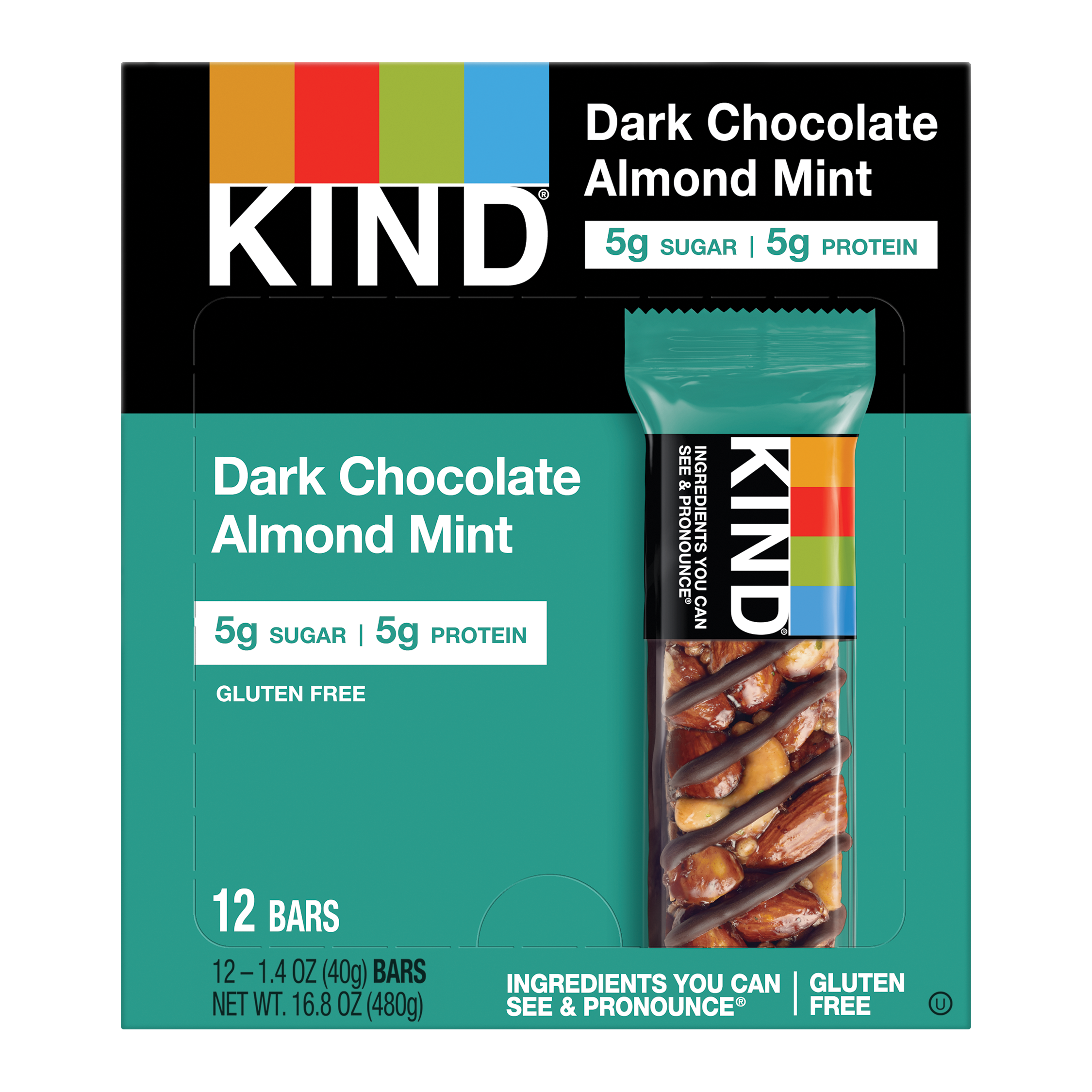 Kind Bar Dark Chocolate Almond Mint  1.4oz 6/12ct