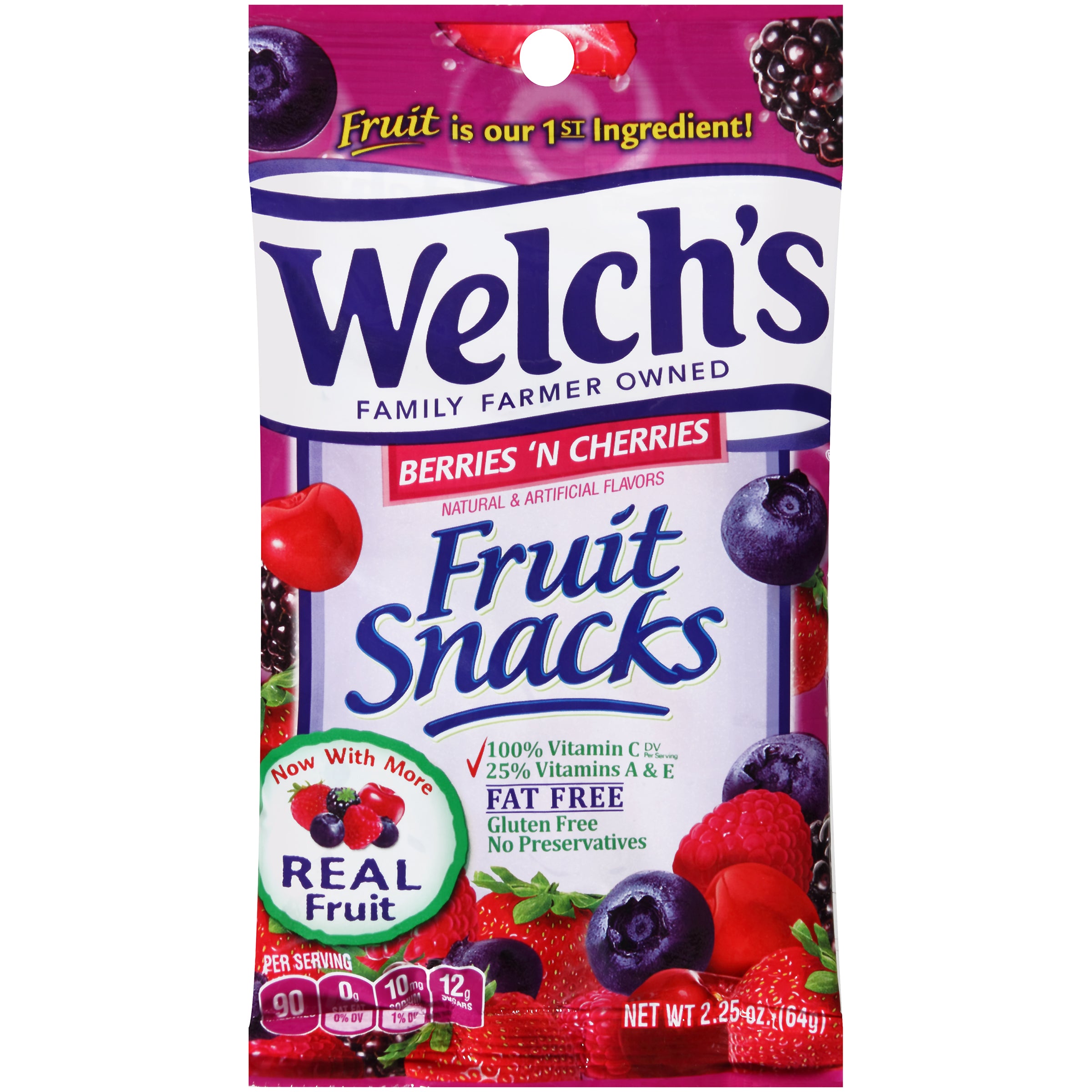 Promotion In Motion Welch's Fruit Snacks Berries'N' Cherries 48ct 2.25oz