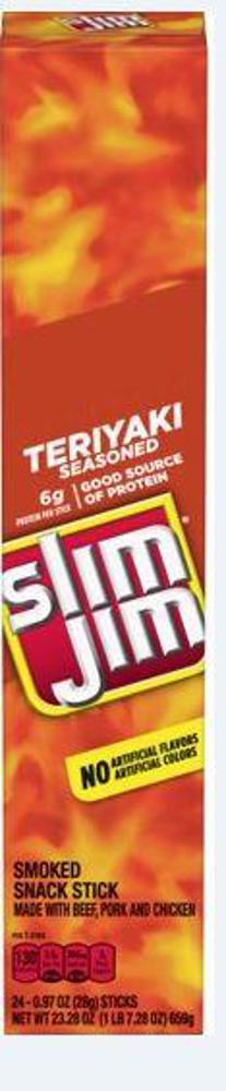 Slim Jim Giant Teriyaki 6/24ct 0.97oz