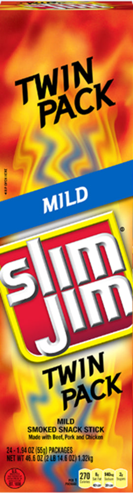 Slim Jim Giant Twin Pack Mild 6/24ct 1.94oz