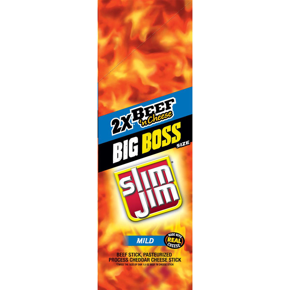 Slim Jim Meat & Cheese Big Boss Mild Beef 'n 6/18ct 3oz