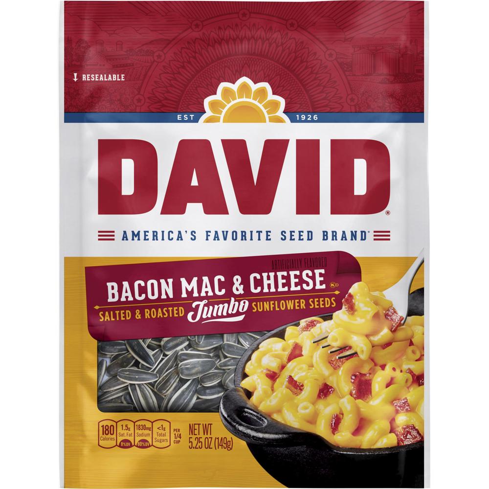 Davids Jumbo Sunflower Seeds Mac & Cheese 5.25oz 1/12ct