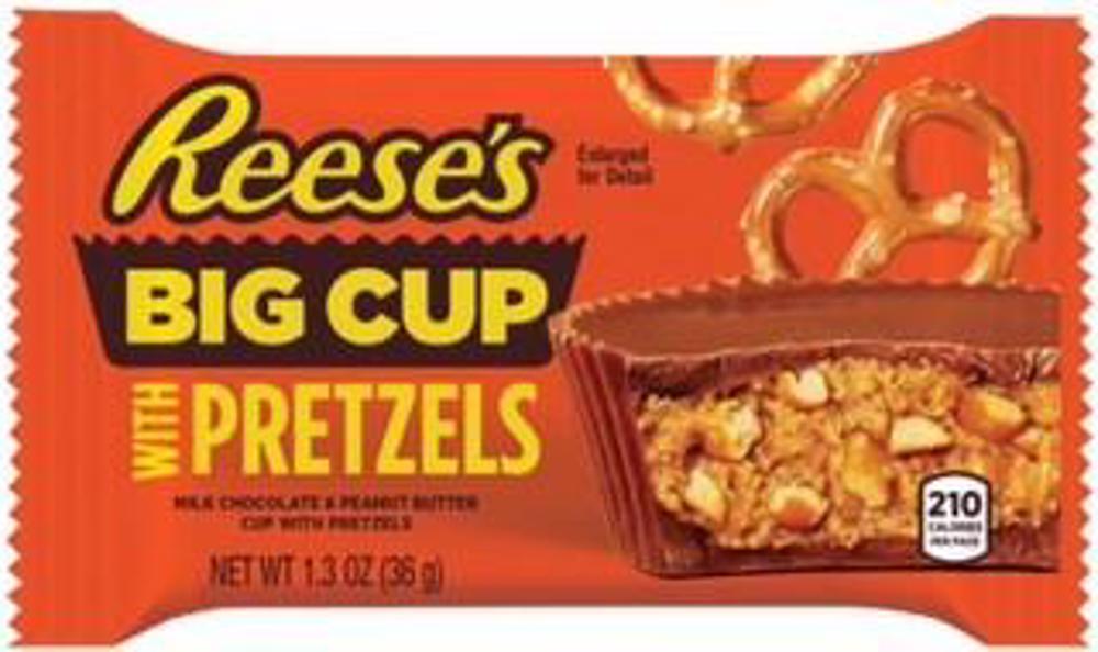 Reese's Big Cup Stuffed w/ Pretzels Milk Choc. 1.3oz 18/16ct