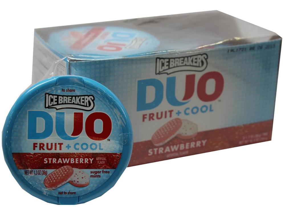 Ice Breakers Duo Mints Strawberry 24/8ct 1.3oz