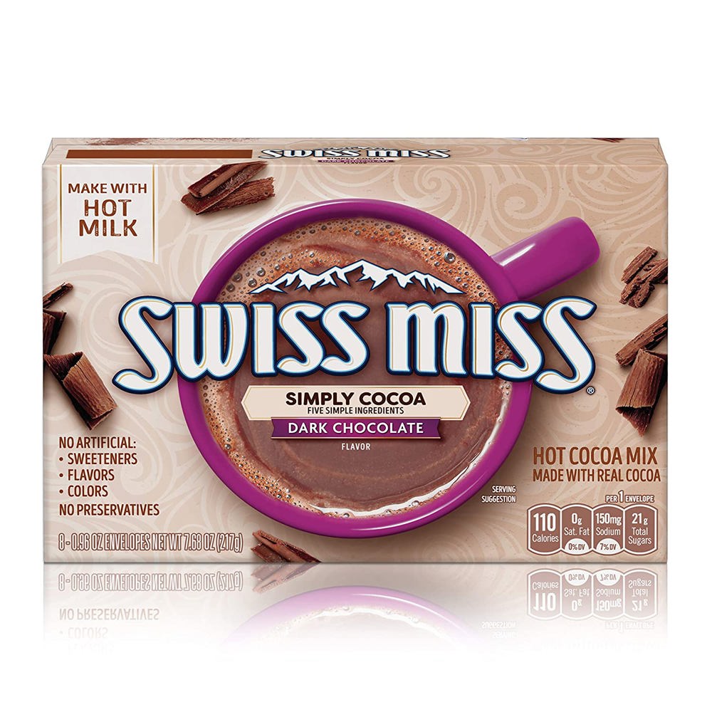 Swiss Miss Simply Cocoa Dark Choc 7.68oz(8-.96oz) 1/12ct