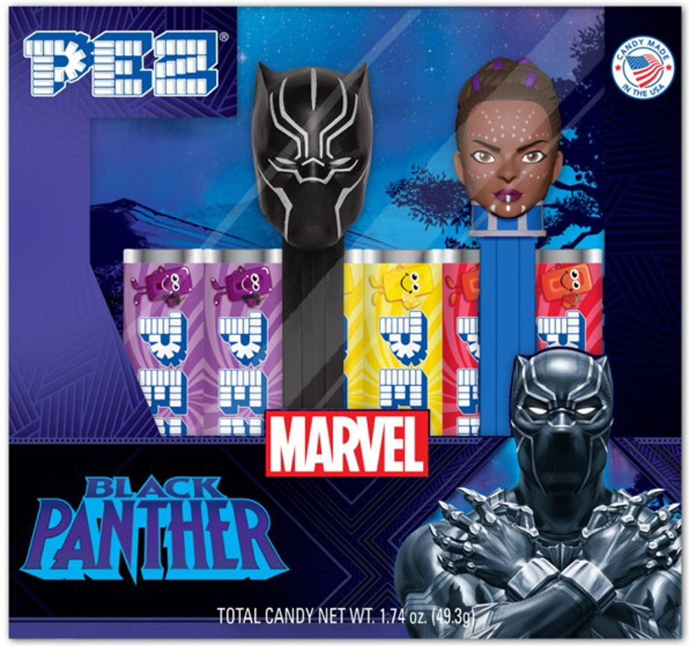 Pez Twin Pack Black Panther 1.74 oz 1/12ct