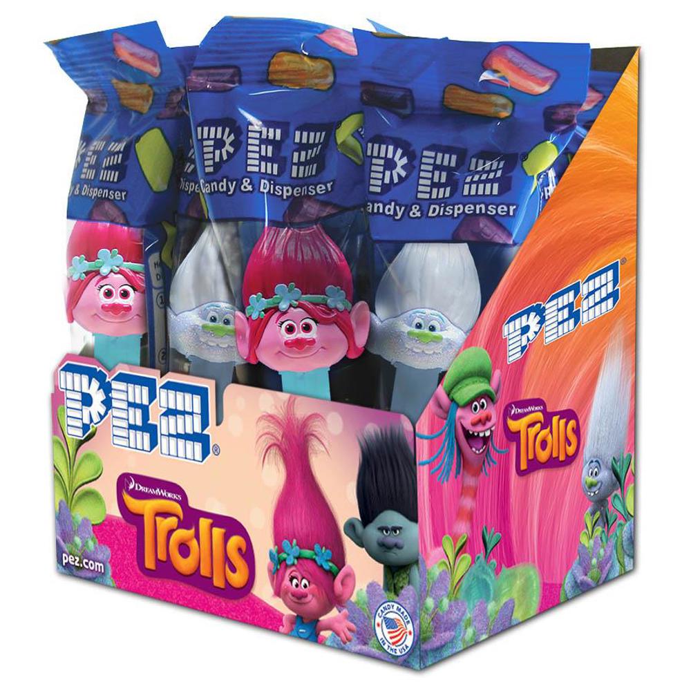 Pez Poly Pack Assortment Trolls 12/12ct 0.58oz